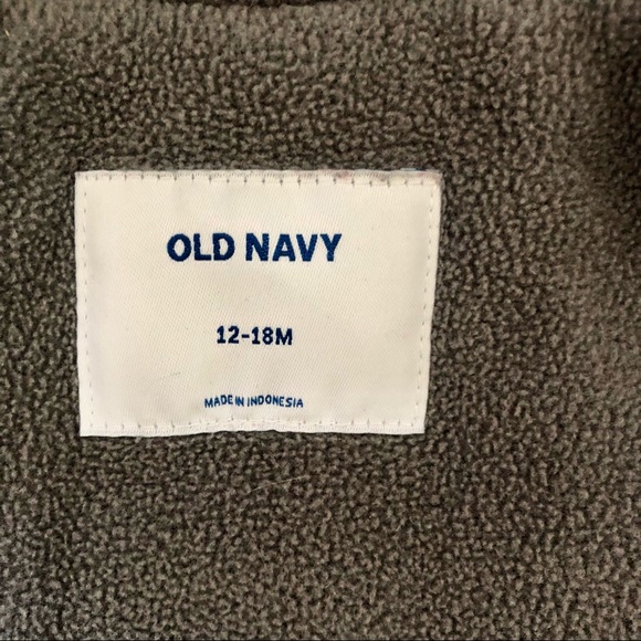 Old Navy 12-18 Mo Gray Hooded Jacket - Picture 3 of 4